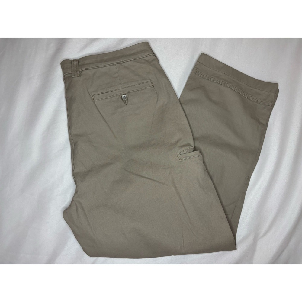 Duluth Trading Co. Mens Relaxed Fit Flex Ballroom Khaki Pants Desert Khaki 36x28